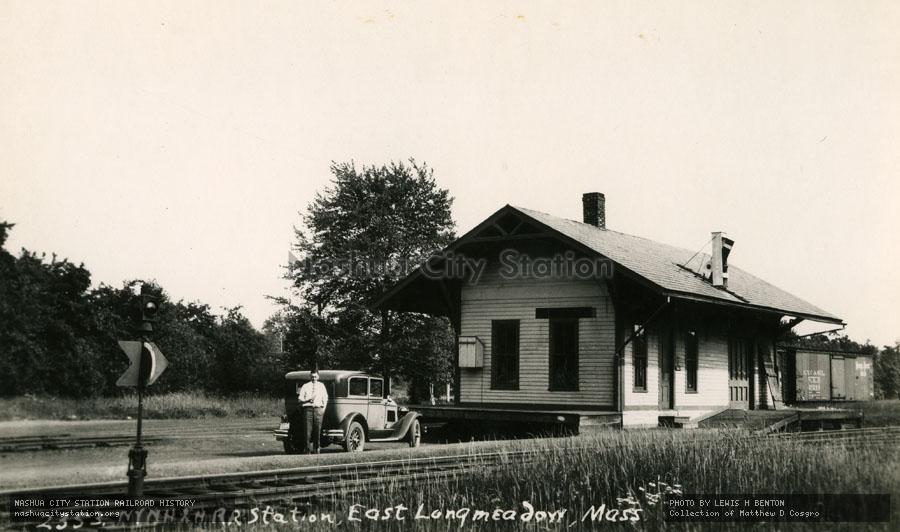Postcard: New York, New Haven & Hartford Railroad Station, East Longmeadow, Massachusetts